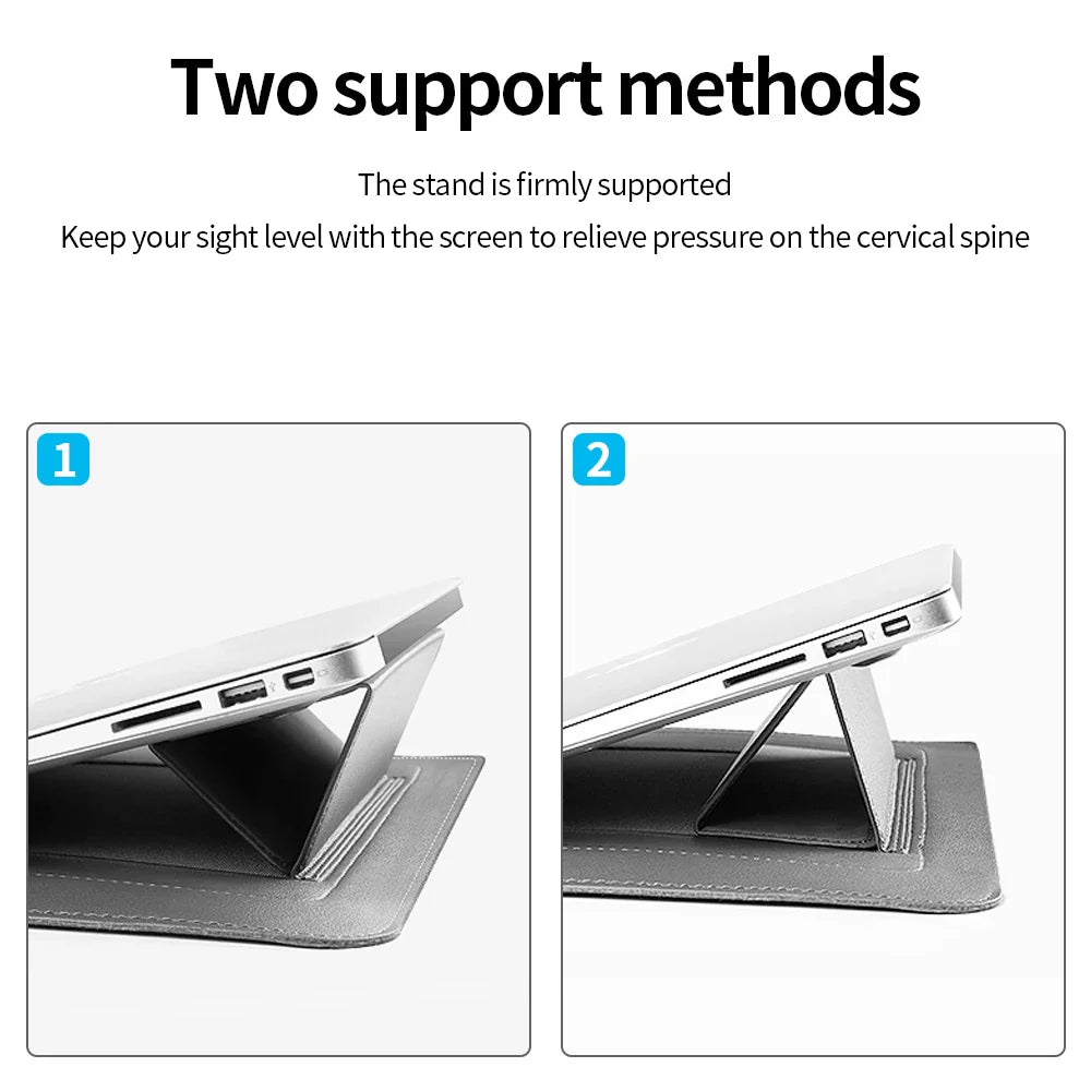 Magnetic Laptop Sleeve with Stand Holder