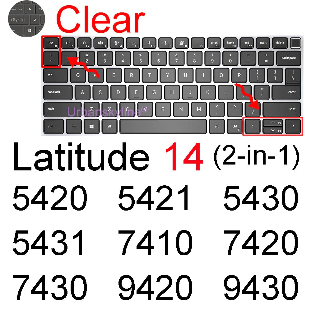 Dell Latitude 14" Keyboard Cover Skin