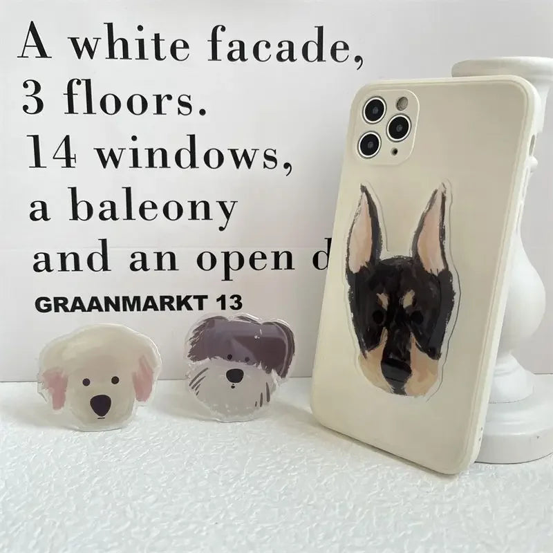 2pcs Cute Dog Phone Ring Holders