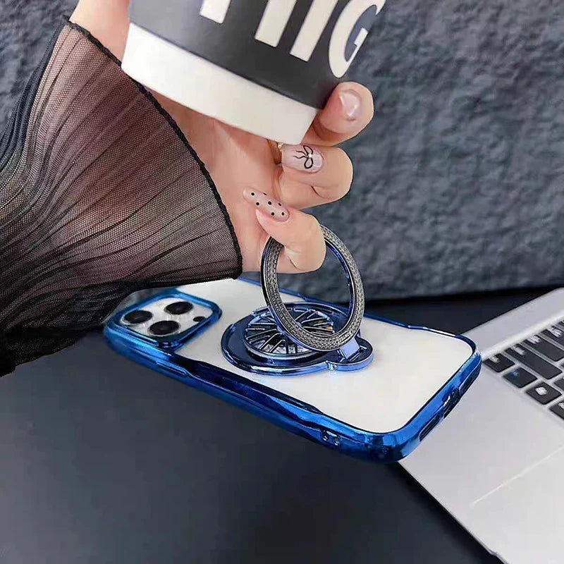 Cute Electroplating Gyroscope Ring Holder