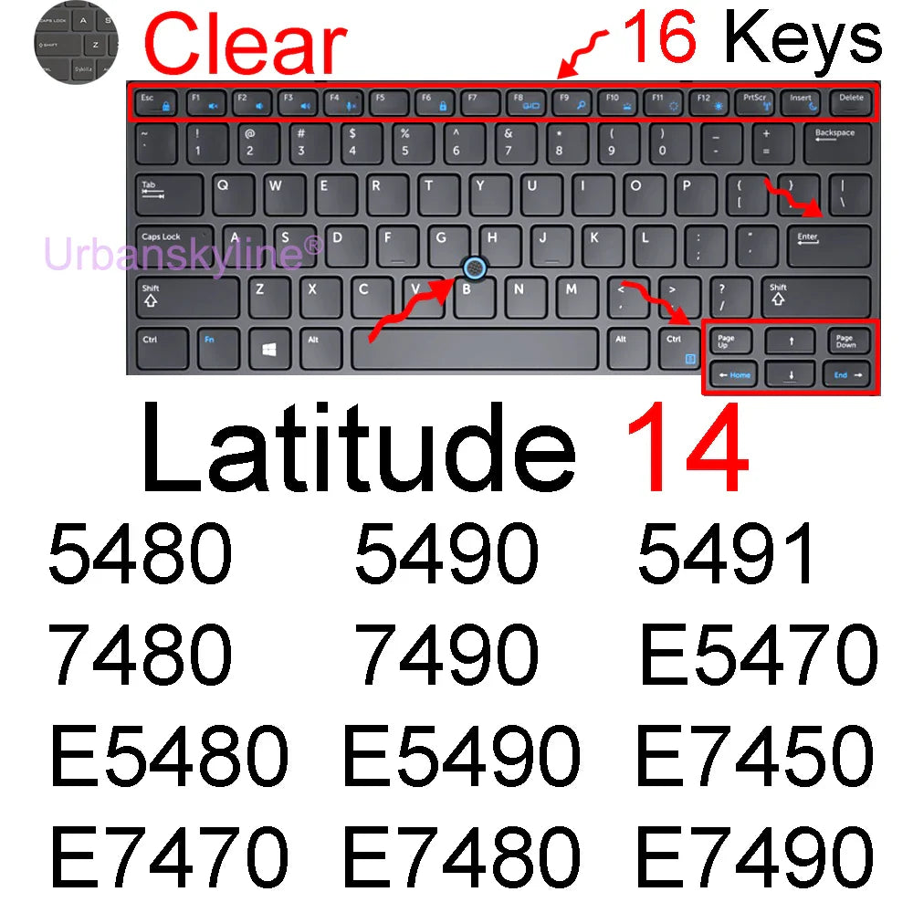 Dell Latitude 14" Keyboard Cover Skin