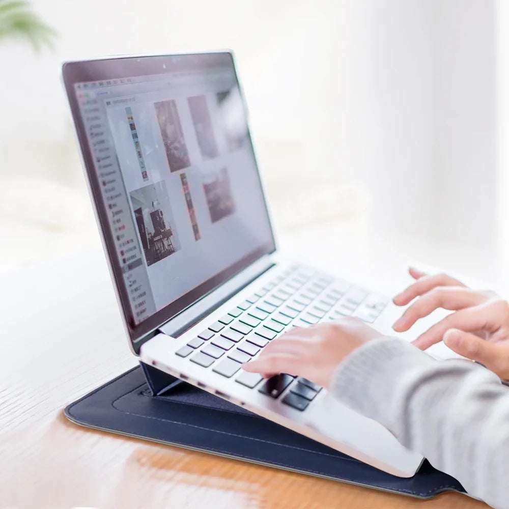 Magnetic Laptop Sleeve with Stand Holder