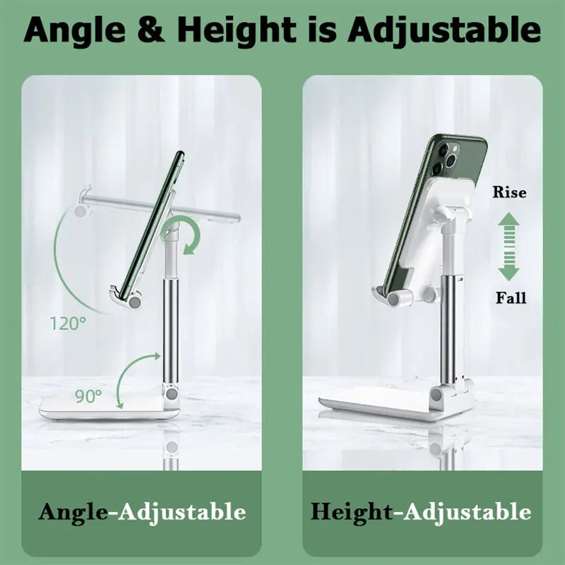 Adjustable Foldable Phone Stand with Silicone Pad