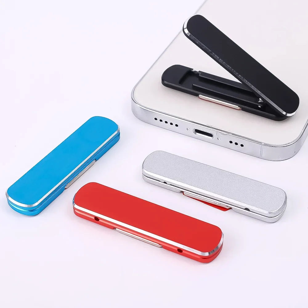 Mini Metal Folding Phone Holder, 360° Rotating Desktop Stand