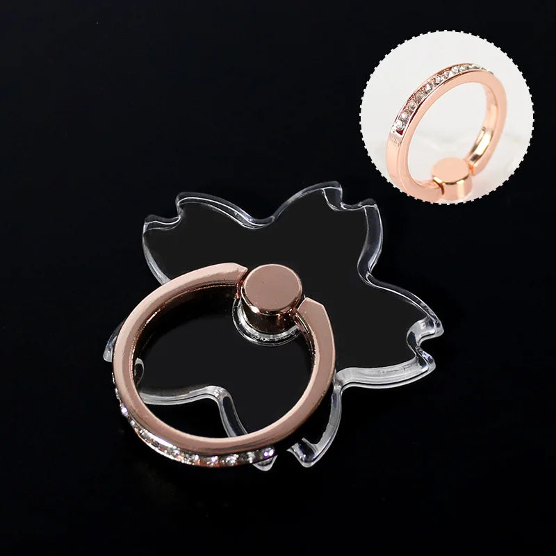 Transparent Diamond Phone Ring Holder Stand