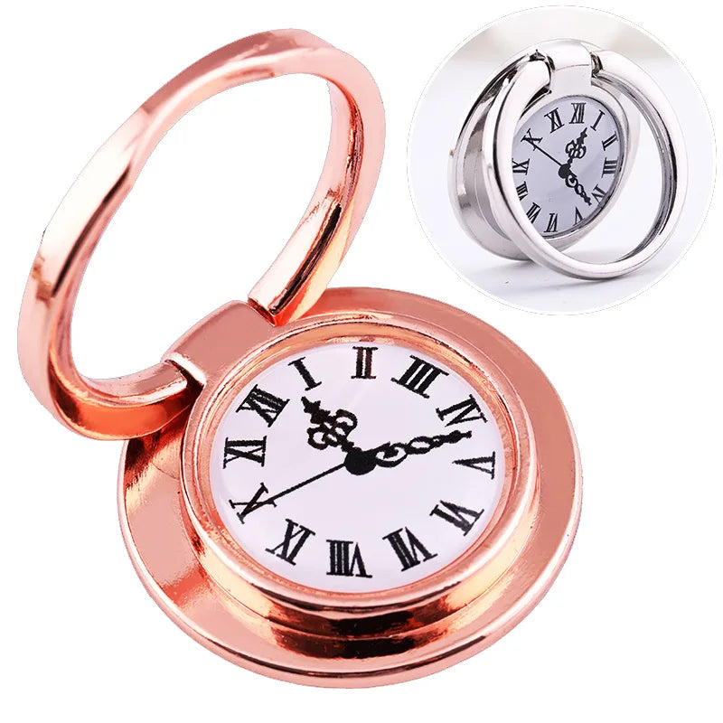 Metal Clock Phone Ring Holder Stand