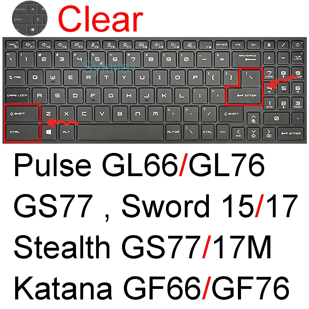 MSI GL Series Keyboard Cover Silicone