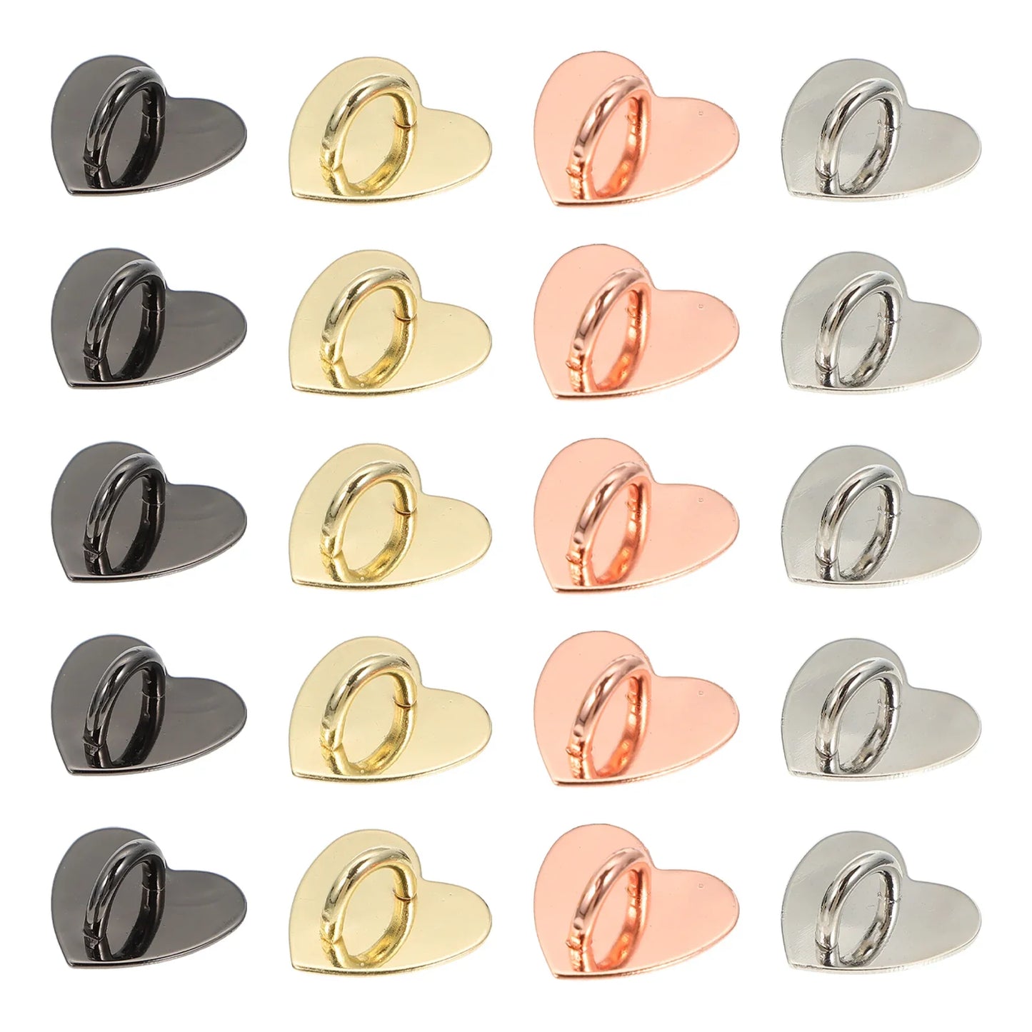 20PCS Heart Shape Phone Strap Buckle