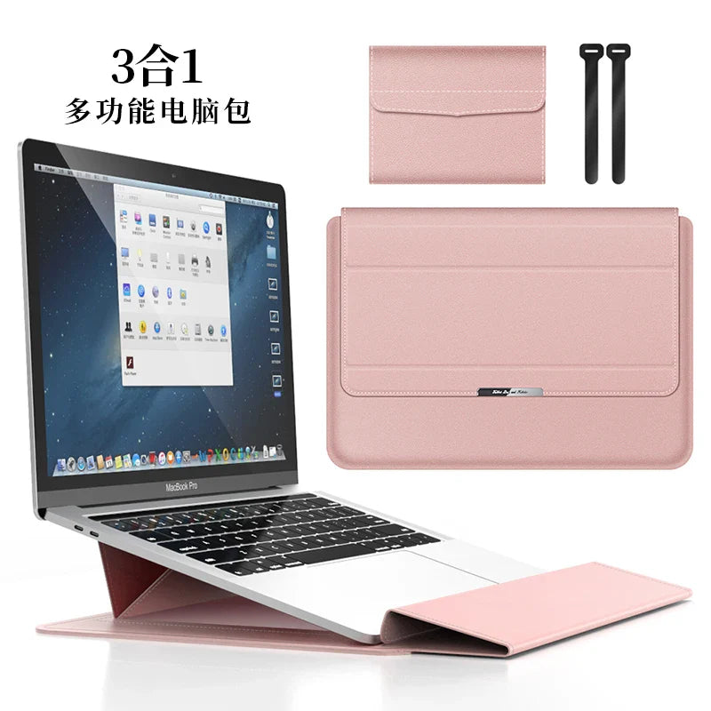 Magnetic Laptop Sleeve with Stand Holder