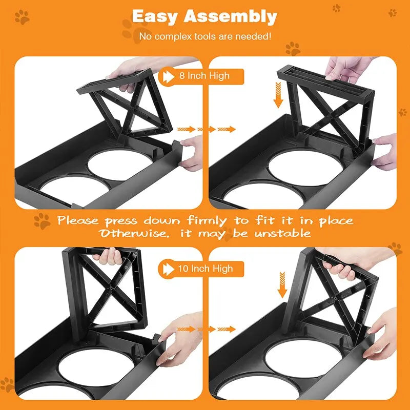 Adjustable Elevated Dog Feeder Bowl