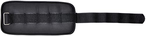 Signature Fitness Fully Adjustable Ankle Wrist Arm Leg Weights, 4 lbs each (8-lb pair), Black