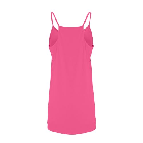Women Tennis Dress Built in Shorts Adjustable Straps Hot Shot Mini Dress Athletic Workout Golf Dresses with Pockets 2024 Pink