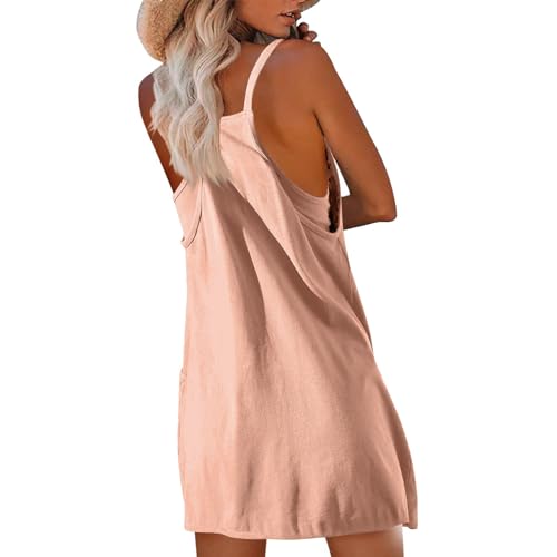 Women Tennis Dress Built in Shorts Adjustable Straps Hot Shot Mini Dress Athletic Workout Golf Dresses with Pockets