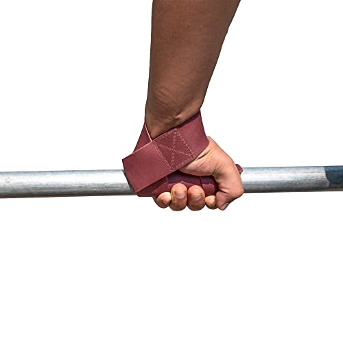 Hide & Drink, Leather Lifting Straps (2 Pieces), Bodybuilding, Sports, Gym, Fitness, Accessories, Handmade - Bourbon Brown (Sangria)