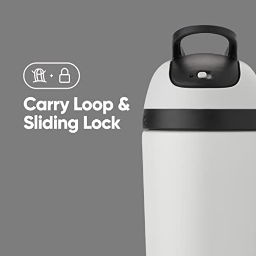Owala Kids Flip Insulation Stainless Steel Water Bottle with Straw, Locking Lid Water Bottle, Kids Water Bottle, Great for Travel, 14 Oz, Grey and Black