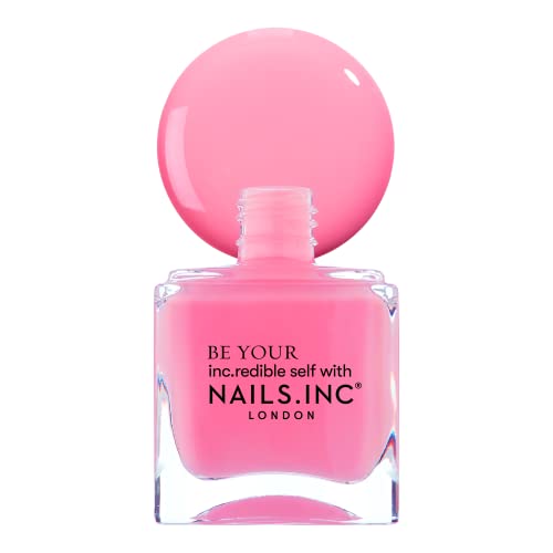 Nails Inc Super Dew Nail Polish Quad, Neon Glow Enhancing Shades, Fast Drying, Long Lasting, Chip Resistant, Air Dry Manicure,Vegan, Cruelty Free, 4 Piece Set