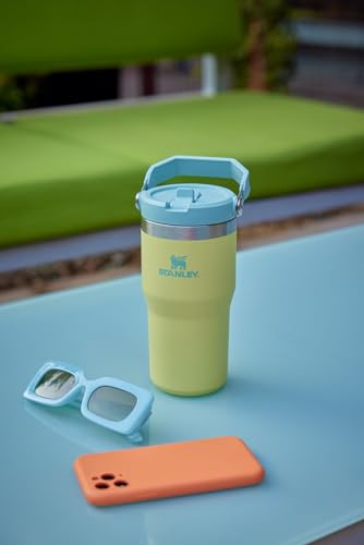 Stanley IceFlow Stainless Steel Tumbler - Vacuum Insulated Water Bottle for Home, Office or Car Reusable Cup with Straw Leak Resistant Flip Cold for 12 Hours or Iced for 2 Days, Pomelo, 20OZ