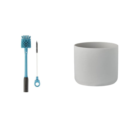 Owala 2-in-1 Water Bottle Brush Cleaner and Water Bottle Straw Cleaner Brush & Silicone Water Bottle Boot, Anti-Slip Protective Sleeve for Water Bottle, Protects FreeSip or Flip Stainless Steel