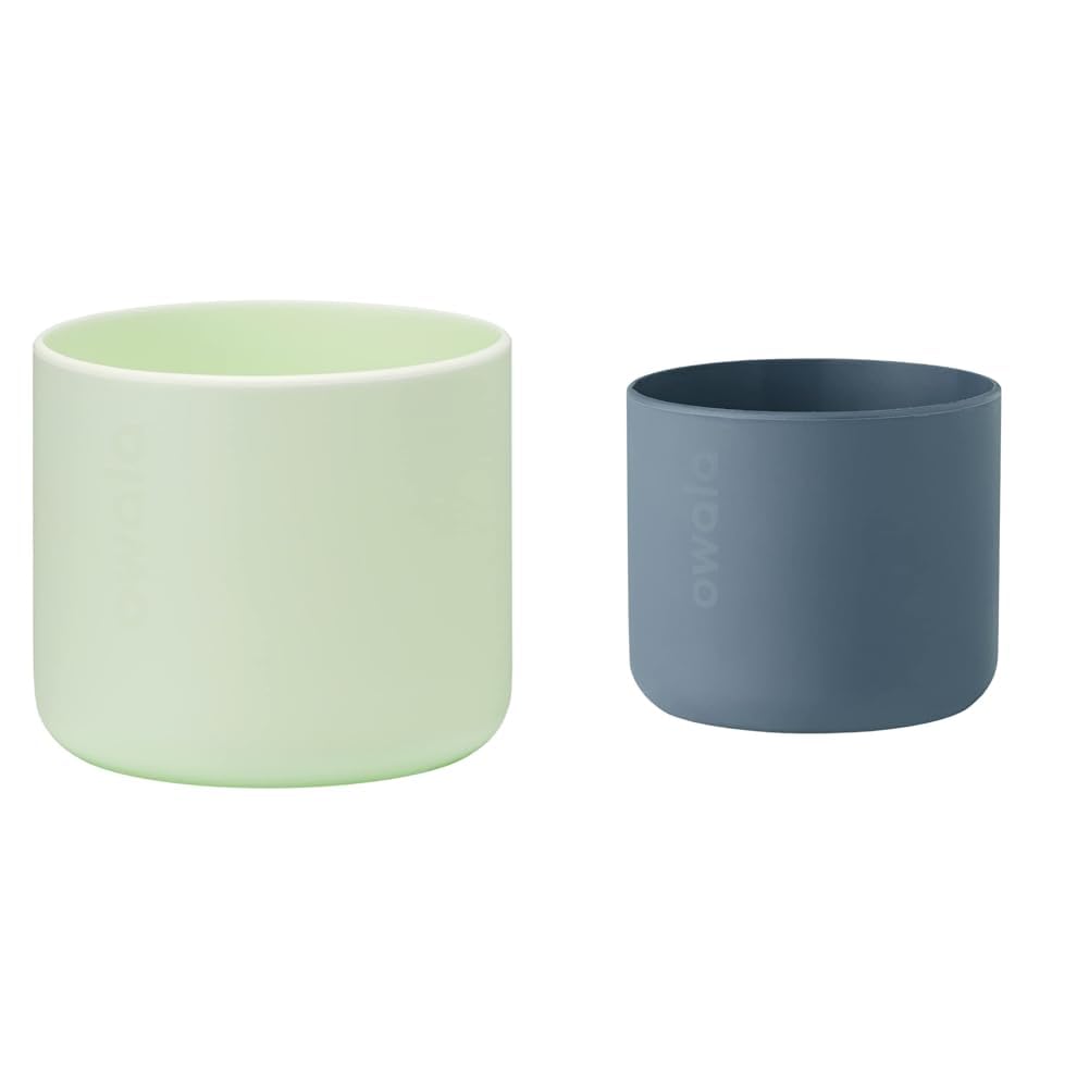 Owala Silicone Protective Sleeves for 24 Oz & 32 Oz FreeSip & Flip Stainless Steel Water Bottles, Mint & Blue