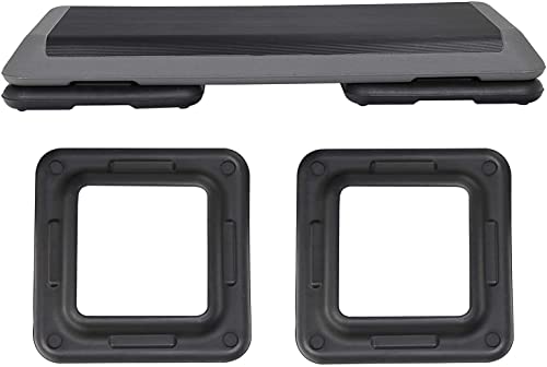 JupiterForce 43" Adjustable Workout Exercise Step Platform, Aerobic Steppers for Exercise with 4 Removable Risers for Home Gym Strength Training