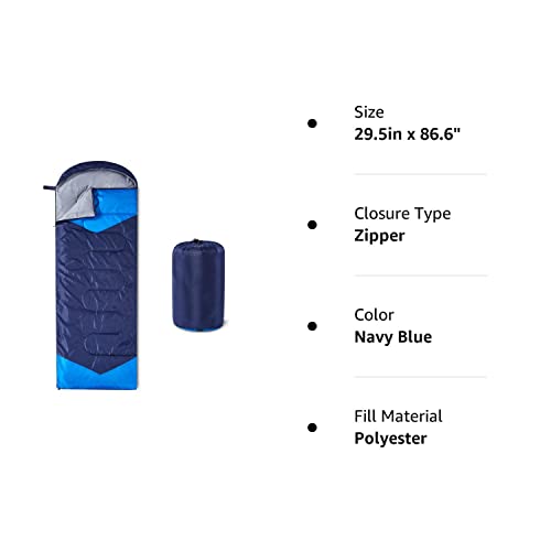 oaskys Camping Sleeping Bag - 3 Season Warm & Cool Weather - Summer Spring Fall Lightweight Waterproof for Adults Kids - Camping Gear Equipment, Traveling, and Outdoors