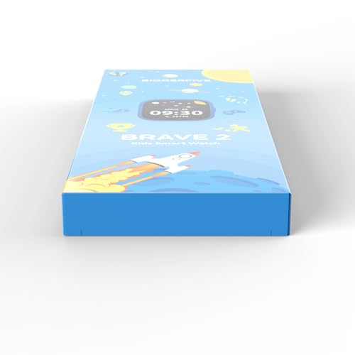 BIGGERFIVE Smart Watch for Kids, 1.8" Fitness Tracker Watch Pedometer, Heart Rate, IP68 Waterproof, Sleep Monitor, Calorie Step Counter, Puzzle Game with/Without APP for Girls Boys Teens 5-16, Nylon