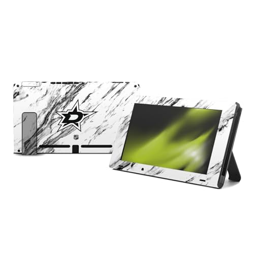 Head Case Designs Officially Licensed NHL Marble Dallas Stars Vinyl Sticker Gaming Skin Decal Cover Compatible with Nintendo Switch Console & Dock & Joy-Con Controller Bundle