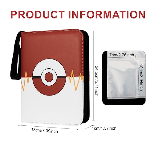 Collectible Trading Card Albums,Collectible Trading Card Protective Sleeves,Card Binder 4-Pocket,400 Pockets Card Case Holder for TCG, Sports Card.