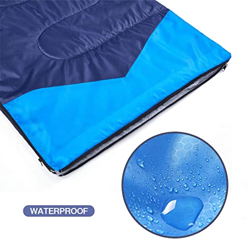oaskys Camping Sleeping Bag - 3 Season Warm & Cool Weather - Summer Spring Fall Lightweight Waterproof for Adults Kids - Camping Gear Equipment, Traveling, and Outdoors