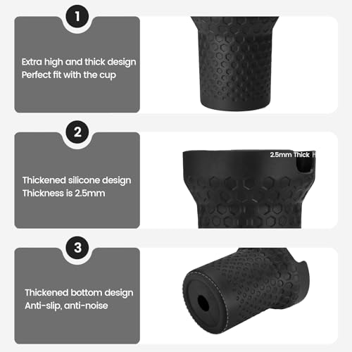 Thxbag Silicone Boot for Stanley Cup 40 oz, Orange Tall Rubber Cup Bottom Protector Sleeve for Stanley Quencher H2.0 FlowState Tumbler 40oz & Adventure Quencher Tumbler (40 oz, Orange)