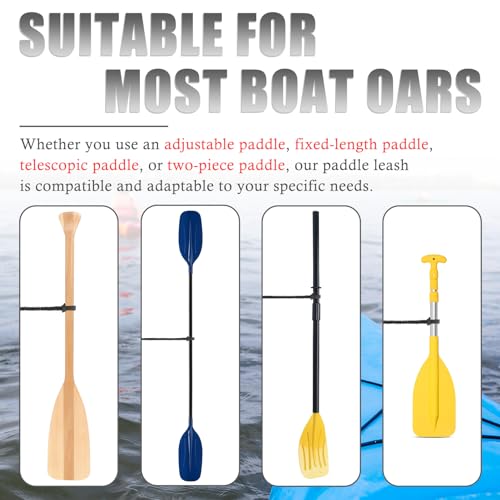 NVAAV 1/2/4 Pack Kayak Paddle Board Tether Leash Stretchable Strap Lanyard Rope, 3.3-7 Feet with Carabiner for SUP Kayaking Boating Canoeing Fishing Pole Rod or Other Gear