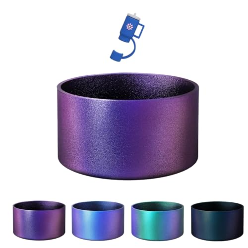 New Chameleon Gradient Matte Luster Silicone Boot Sleeve for Owala 24oz for Stanley/Simple Modern 20-40oz and More Bottles with 2.8-3in Base Anti Slip Bottom Straw Cover Protector (Astral Purple)