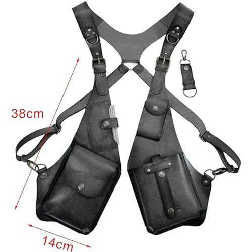 Generic Venator Anti-Theft Harness, Venator Anti-Theft Harness Wallet, Adjustable Pu Leather Strap Wallet (Black), standard