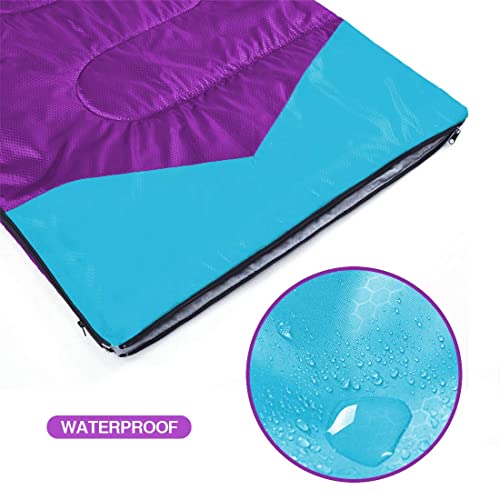 oaskys Camping Sleeping Bag - 3 Season Warm & Cool Weather - Summer Spring Fall Lightweight Waterproof for Adults Kids - Camping Gear Equipment, Traveling, and Outdoors