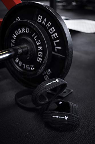 Figure 8 Lifting Straps For Deadlift, Powerlifting, Strongman, & Cross Training Strong Weightlifting Wrist Straps For Men, Women(Black, Small)