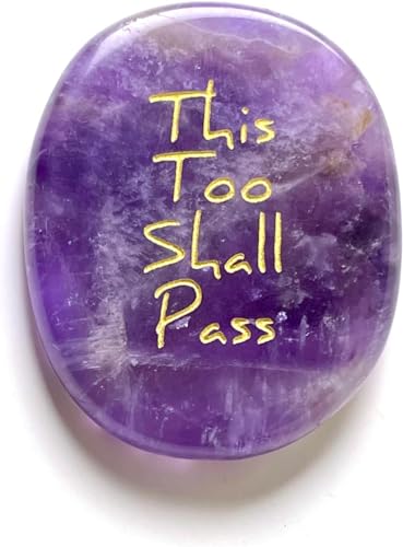 Arwacraft Amethyst Healing Crystal, Encouragement Gift This Too Shall Pass Get Well Soon Gifts For Women Men Thinking Of You Inspirational Calming Gift-B0CWF3TYMRNAMZ