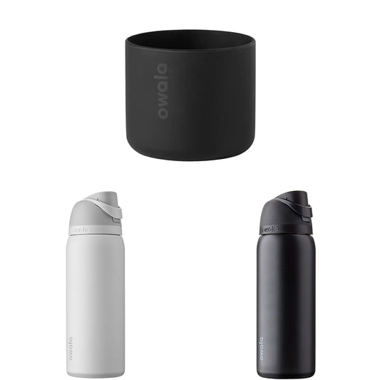 Owala Silicone Water Bottle Boot & FreeSip Insulated Stainless Steel Water Bottle with Straw & FreeSip Insulated Stainless Steel Water Bottle