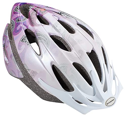 Schwinn Thrasher Adult Bike Helmet, Ages 14 and Up with Suggested Fit 58 to 62cm, Non-Lighted, Lightweight with Adjustable Side and Chin Straps, Pink/Purple