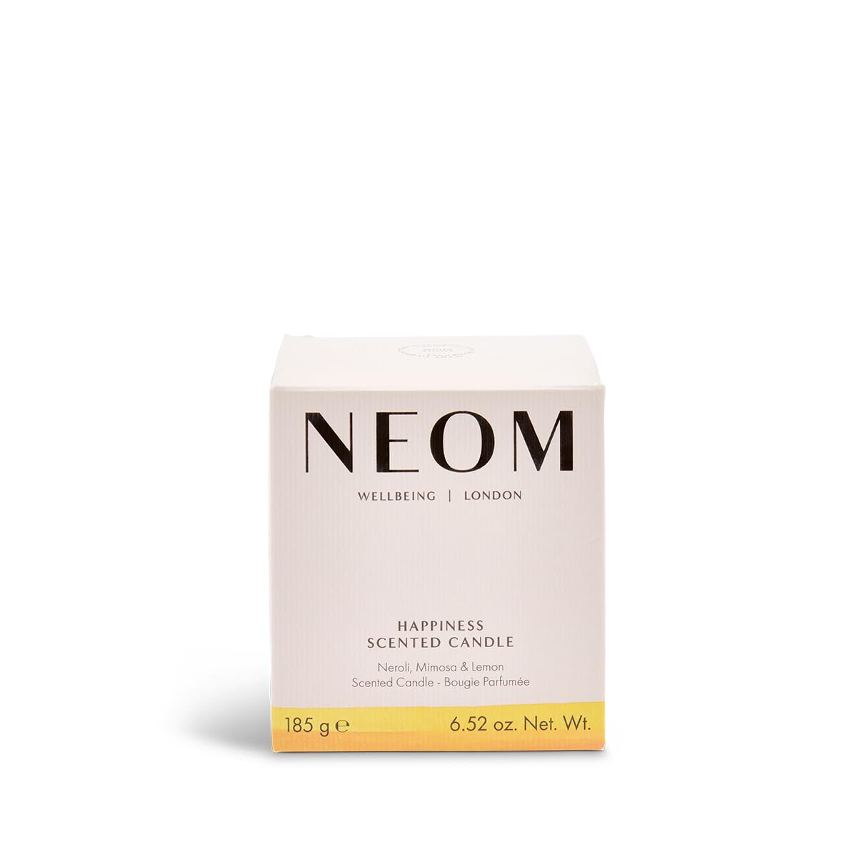 NEOM- Happiness 1 Wick Candle | Neroli, Mimosa & Lemon | Essential Oil Aromatherapy Candle