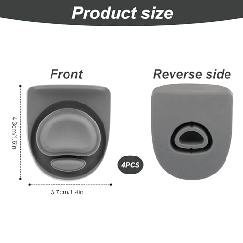 4pcs Replacement Stopper Compatible with Owala FreeSip 24oz 32oz, Water Bottle Top Lid Gasket for Owala 16/19/24/32/40oz Seal Bottle Cap Mouth Stopper Part Silicone Plug Accessories BPA-Free (Gray)