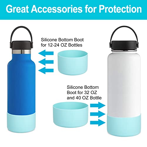 DBIW Boot for Hydro Flask 12-40 OZ Water Bottle/Stanley Tumbler, Bottom Boots for Hydroflask Sports Water Bottles, Silicone Bottom Cover Sleeve (Eggplant, Fits Stanley Cups + Hydro 12-24 oz)