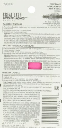Maybelline New York Makeup Great Lash Lots Of Lashes Washable Mascara, Very Black Mascara, 0.43 fl oz (Pack of 2)