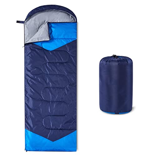 oaskys Camping Sleeping Bag - 3 Season Warm & Cool Weather - Summer Spring Fall Lightweight Waterproof for Adults Kids - Camping Gear Equipment, Traveling, and Outdoors