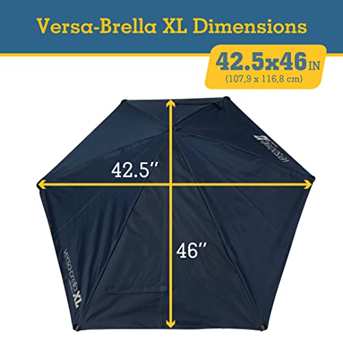 Sport-Brella Versa-Brella XL SPF 50+ Adjustable Umbrella with Universal Clamp, Aqua 40x42 inches