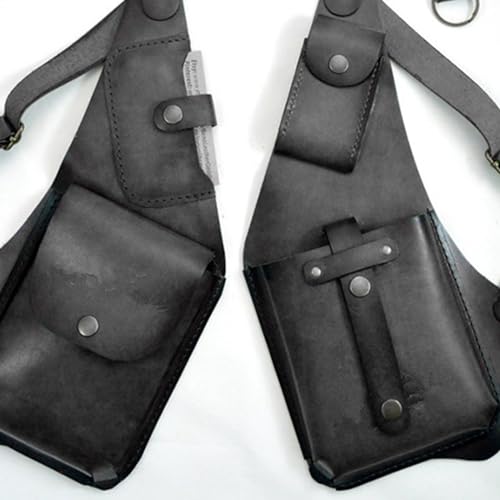 Generic Venator Anti-Theft Harness, Venator Anti-Theft Harness Wallet, Adjustable Pu Leather Strap Wallet (Black), standard