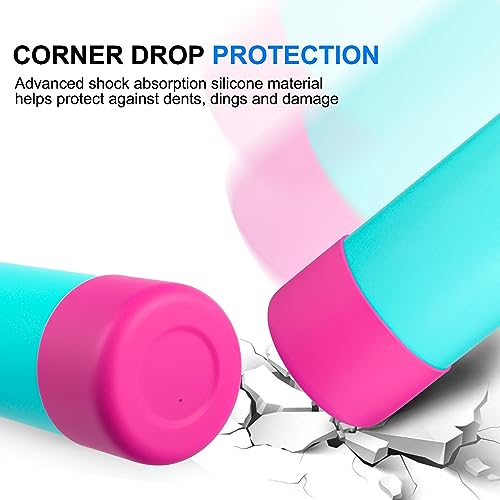 DBIW Boot for Hydro Flask 12-24 OZ Water Bottle/Stanley Tumbler, Bottom Boots for Hydroflask Sports Water Bottles, Silicone Bottom Cover Sleeve (Carnation, Fits Stanley Cups + Hydro 12-24 oz)