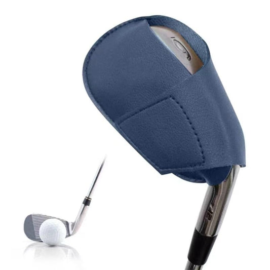Crown Heng Leather Golf Iron Cover - Premium club head cover, (Light blue)
