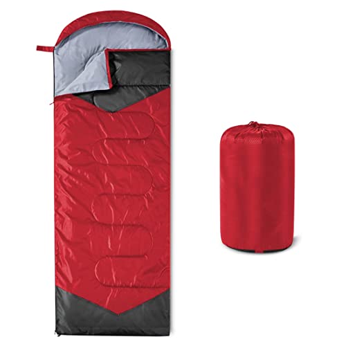 oaskys Camping Sleeping Bag - 3 Season Warm & Cool Weather - Summer Spring Fall Lightweight Waterproof for Adults Kids - Camping Gear Equipment, Traveling, and Outdoors