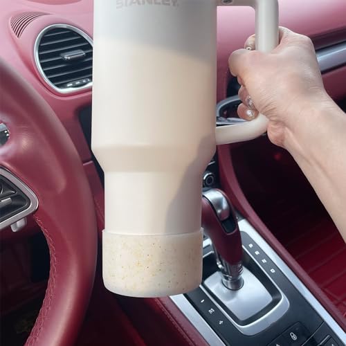 WORBSS Glitter Silicone Boot Sleeve for Stanley Cup H2.0 40oz Accessories & Hydro Flask 18-24oz with 2.85-3.0 inch Anti Slip Bottom Cover Bumper for Water Sport Bottles Personalized Identification