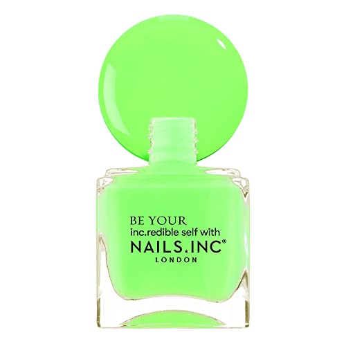 Nails Inc Super Dew Nail Polish Quad, Neon Glow Enhancing Shades, Fast Drying, Long Lasting, Chip Resistant, Air Dry Manicure,Vegan, Cruelty Free, 4 Piece Set
